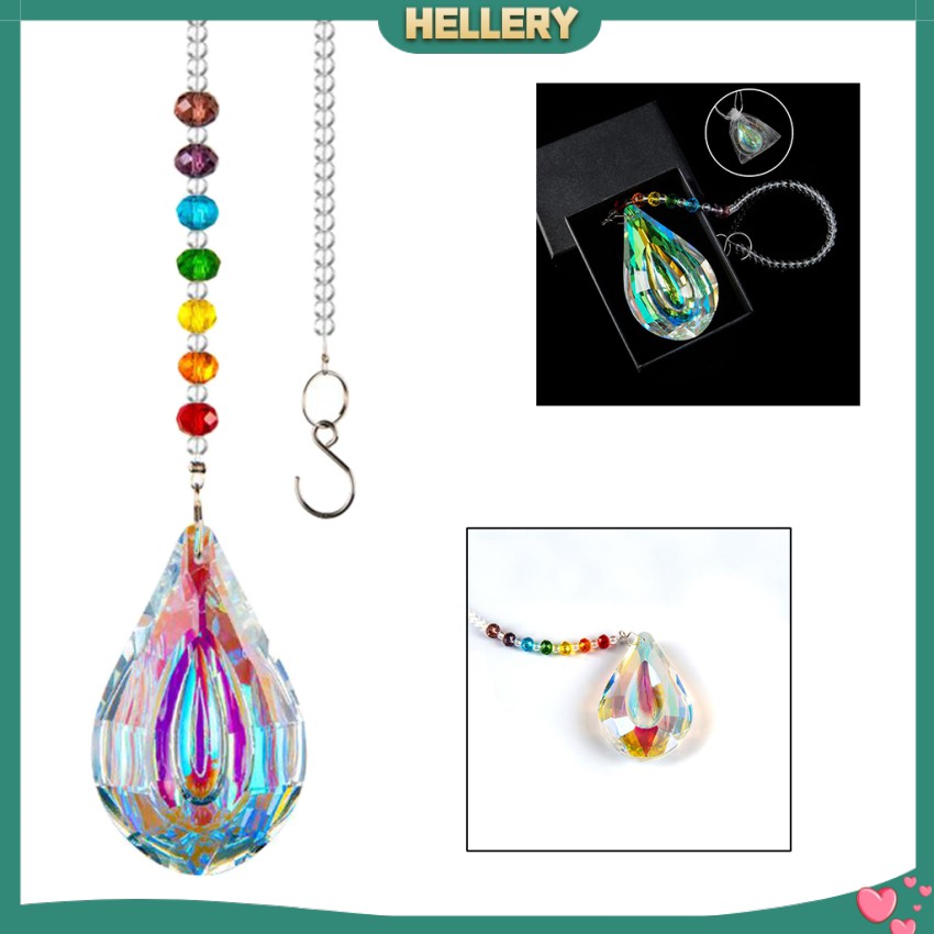 Lăng kính pha lê chakra bắt nắng tạo cầu vồng treo trang trí nội thất