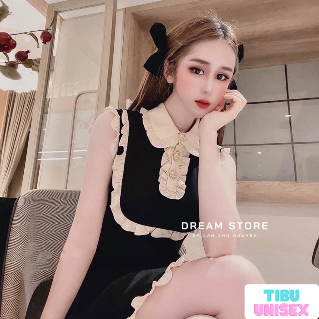 Đầm Body Tiểu Thư Cổ Bèo TIBU, Váy Dự Tiệc Nữ Màu Đen Cực Xinh Hottrend 2022