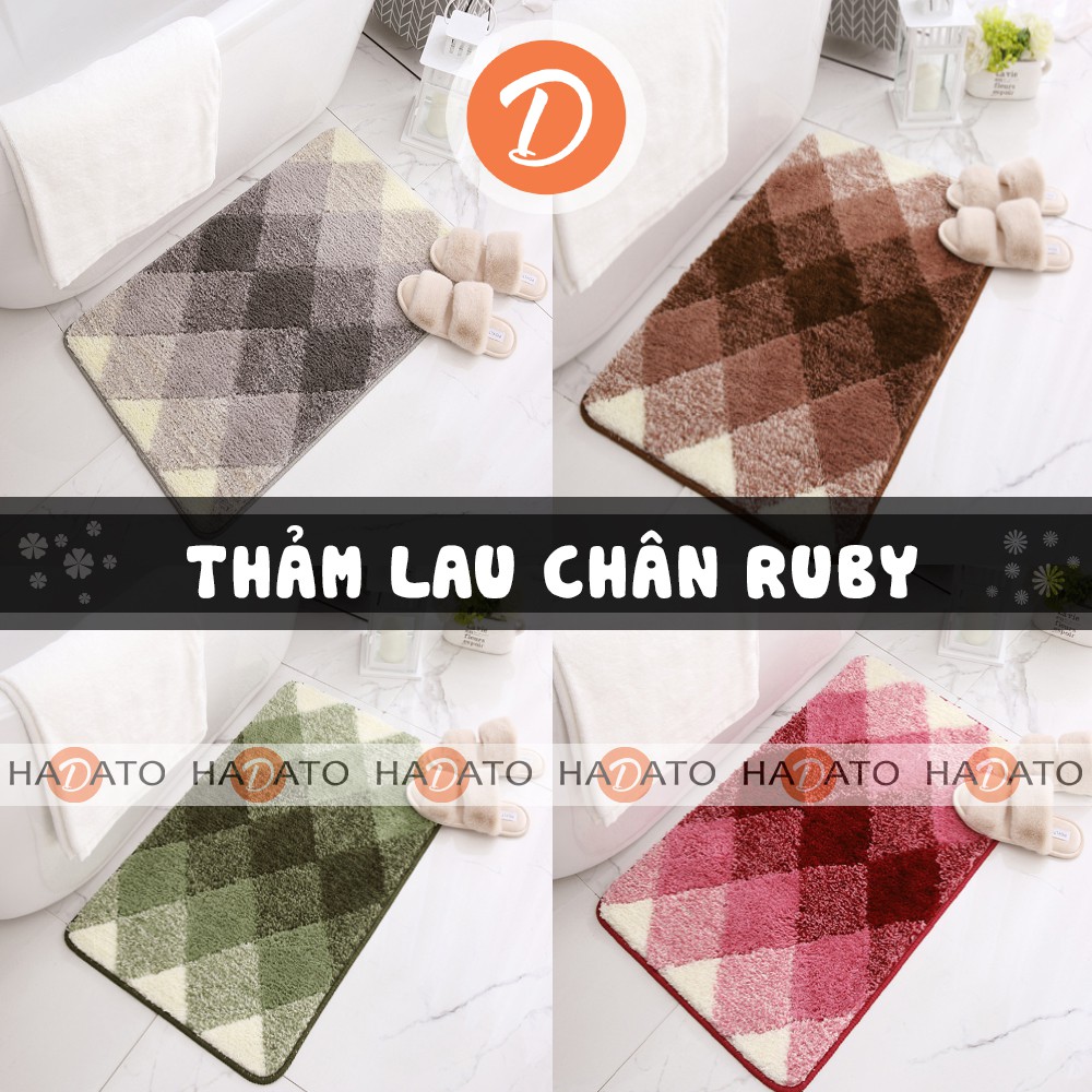 Thảm lau chân Thảm chùi chân chống trượt, lông cotton, có thể giặt máy RUBY 2021