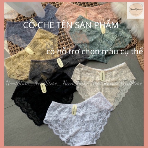 Quần lót nữ vải ren sexy mềm mại xuyên thấu gợi cảm quyến rũ thoáng mát freesize bigsize | BigBuy360 - bigbuy360.vn