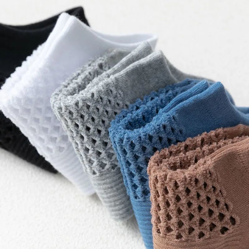 Set 3 Đôi Vớ Thuyền Thoáng Khí Thấm Hút Mồ Hôi Màu Sắc Đơn Giản Dành Cho Nam