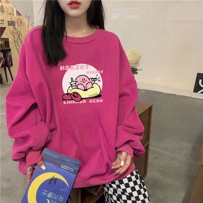 Áo Khoác Sweater Mỏng Dáng Rộng In Họa Tiết Trái Cây Màu Sắc Thời Trang Xuân Thu Cho Nữ