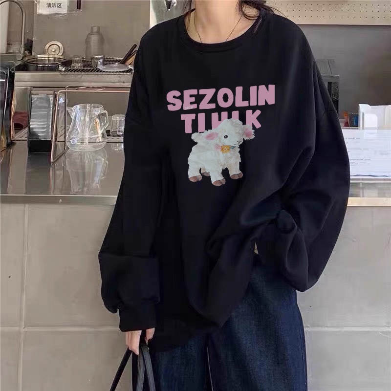 Áo sweater XIAOZHAINV dáng rộng phong cách Mỹ retro trẻ trung | BigBuy360 - bigbuy360.vn