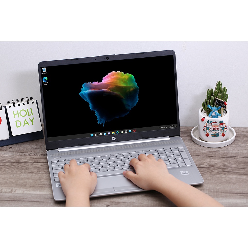 Laptop HP 15s du1105TU i3 10110U/4GB/256GB/15.6"/Win11//Bạc - Hàng chính hãng