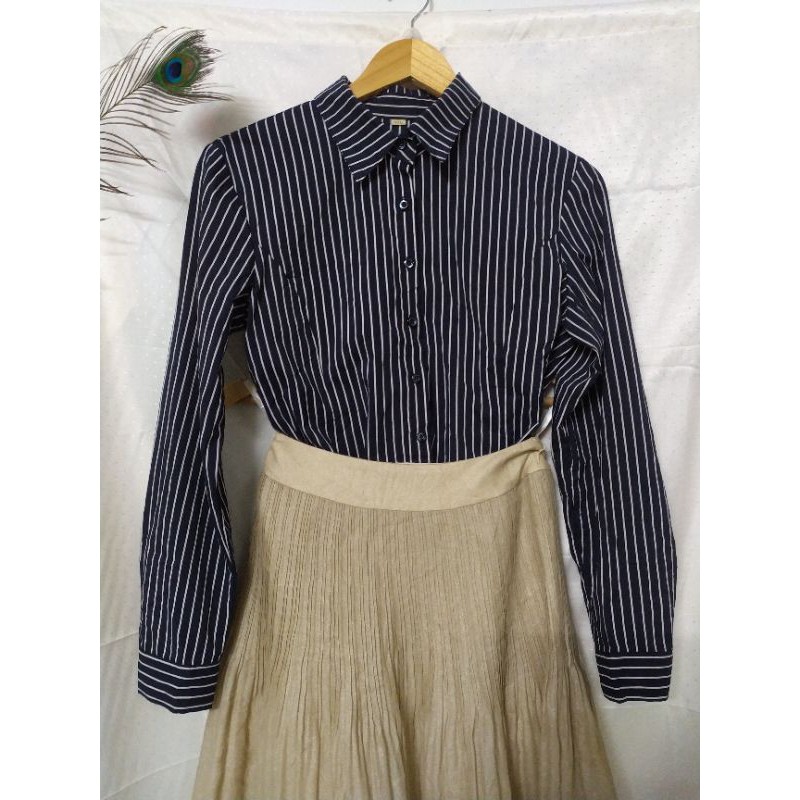 3Áo/100K  áo sơ mi sọc kẻ size M voan, voan lụa si  IB shop