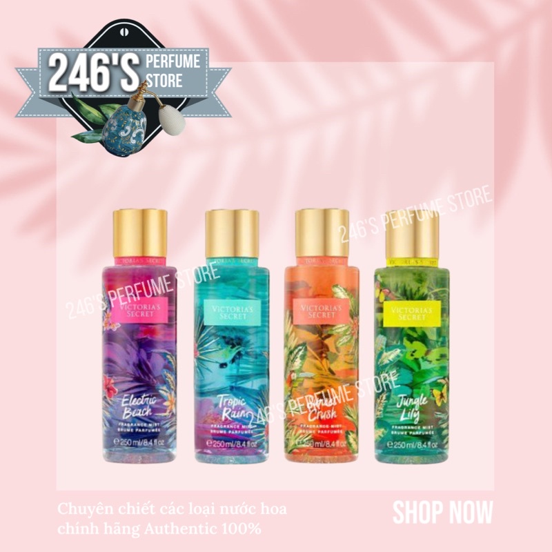 ✨Mun✨ VICTORIA'S SECRET Xịt Thơm Body Mist toàn Thân - Electric Beach 250ML | Thế Giới Skin Care