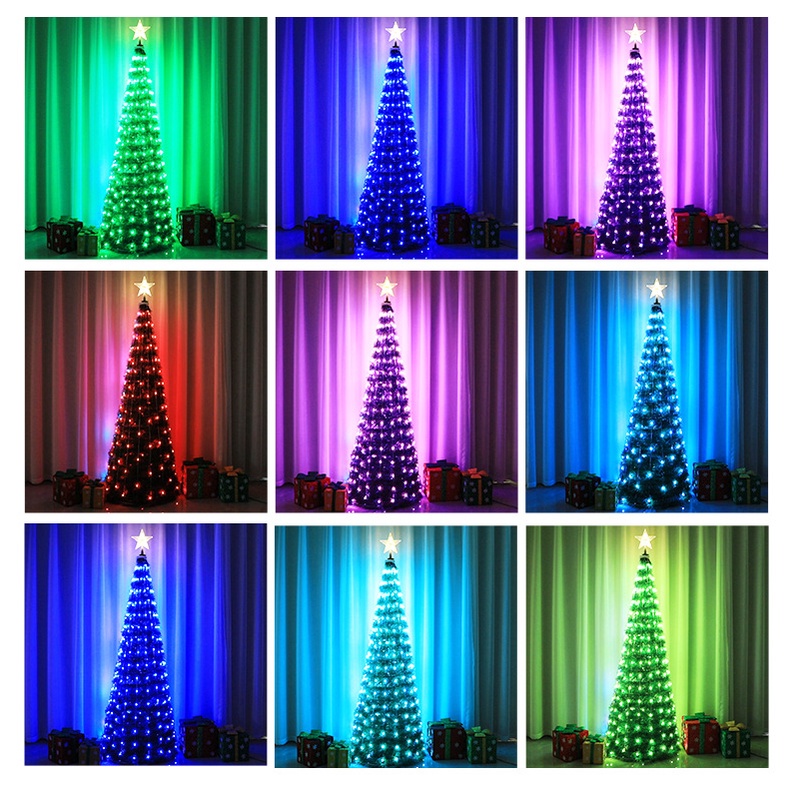 [ĐẦU CẮM ĐIỆN] BỘ đèn LED cây thông điều khiển từ xa 1.2M 1.5M 1.8M trang trí DECOR giáng sinh đầy đủ màu sắc MOXI.
