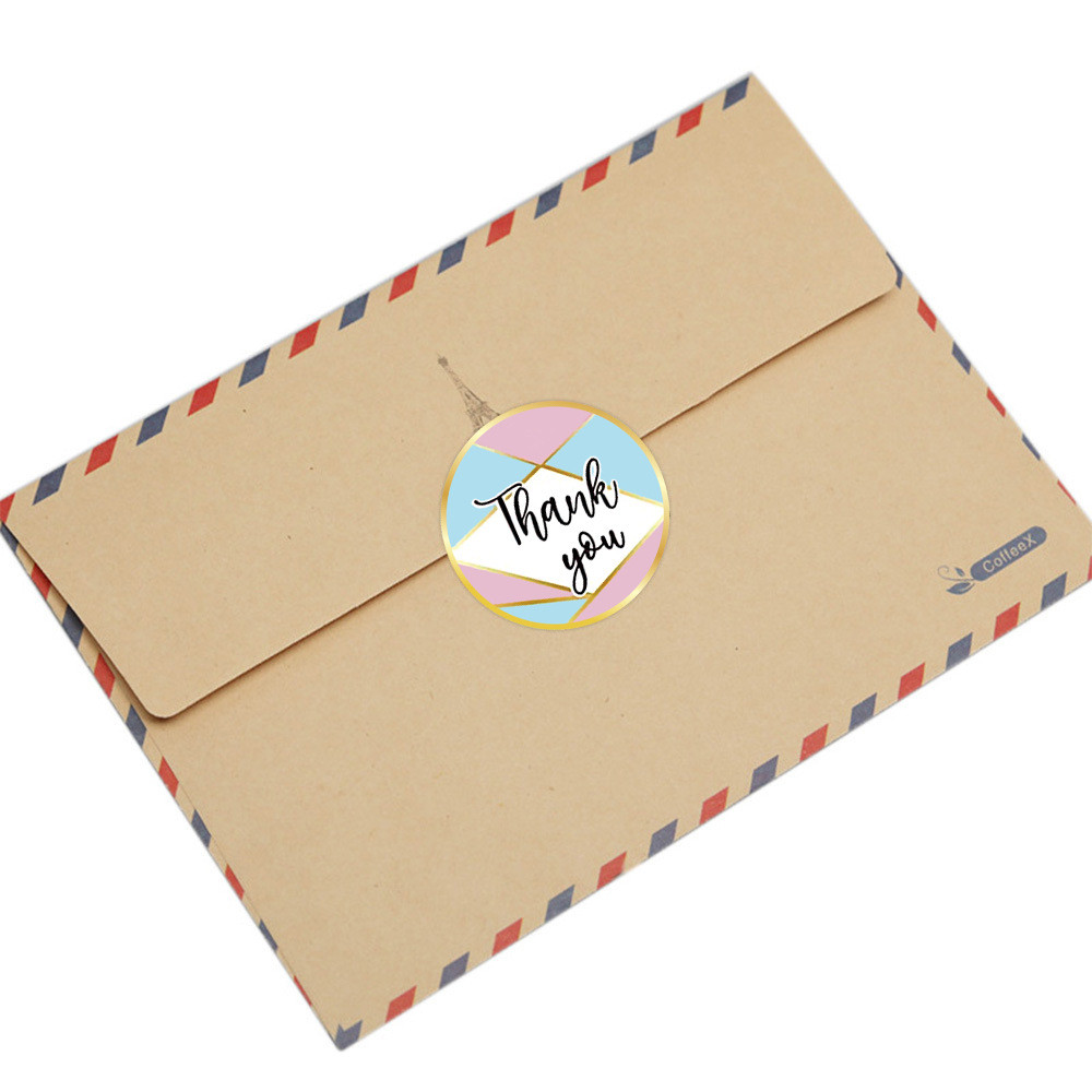 Set 500 Nhãn Dán Chữ Thank You Dễ Thương
