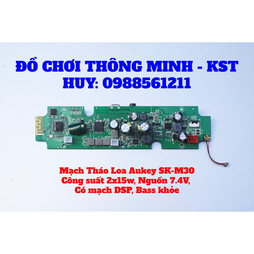 Mạch Tháo Loa Aukey SK-M30, Công suất 2x15w, Nguồn 7.4v, Có mạch DSP, Bass khỏe