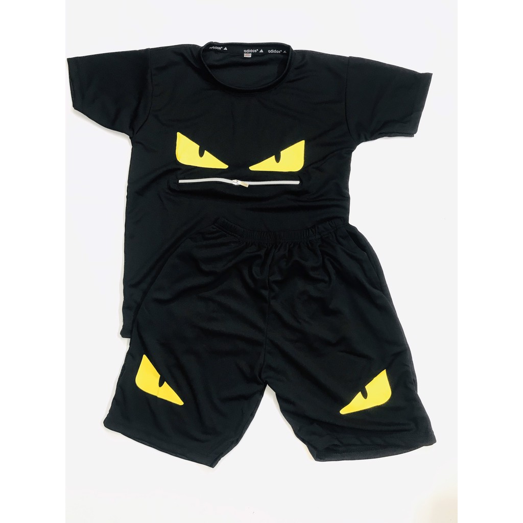 Set đồ nam, bộ quần áo thể thao nam nữ mặc nhà Unisex mắt vàng phong cách Ulzzang cá tính | BigBuy360 - bigbuy360.vn