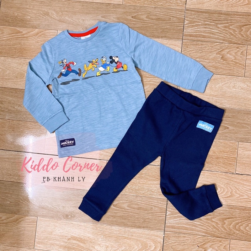 Set đồ, áo dài tay bé trai và quần chất liệu nỉ, mềm , thân thiện với da bé, nhãn hiệu TU Clothing