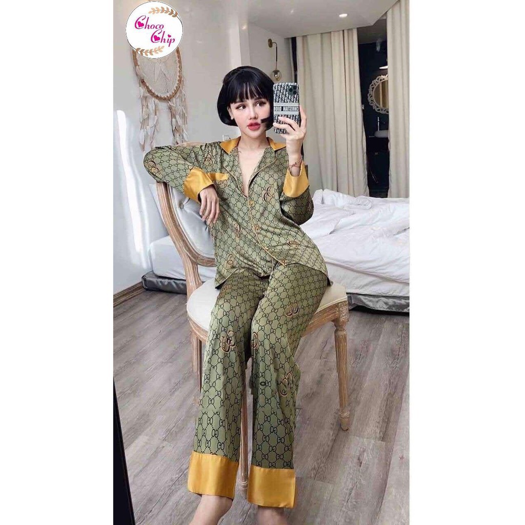 [FreeShip – Xả kho] Pijama Cao Cấp|Đồ Ngủ Lụa Đẹp Chất Xịn Xò Mã PI 01778 - Chocochip Shop