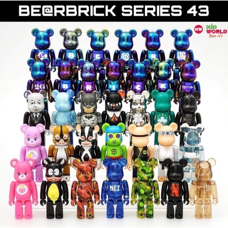 Đồ chơi hình chú gấu &quot;bụng phệ&quot; Bearbrick Series 41.