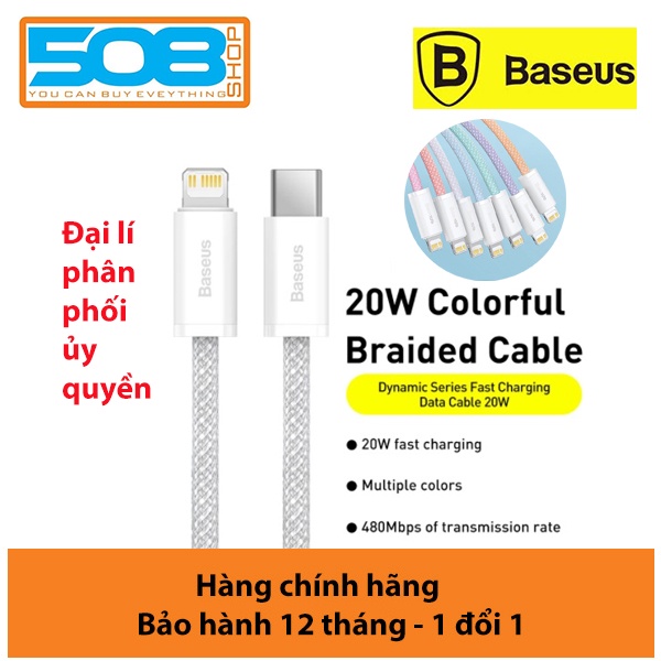 Cáp sạc nhanh Baseus Dynamic Series PD 20W Type-C to Lai-ning dành cho sp táo (Fast Charging & Data Cable)