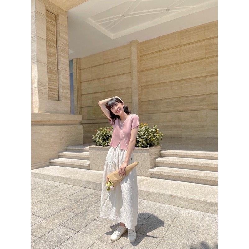 LEN clothing áo croptop dệt kim dây kéo 4 màu 8006 | BigBuy360 - bigbuy360.vn