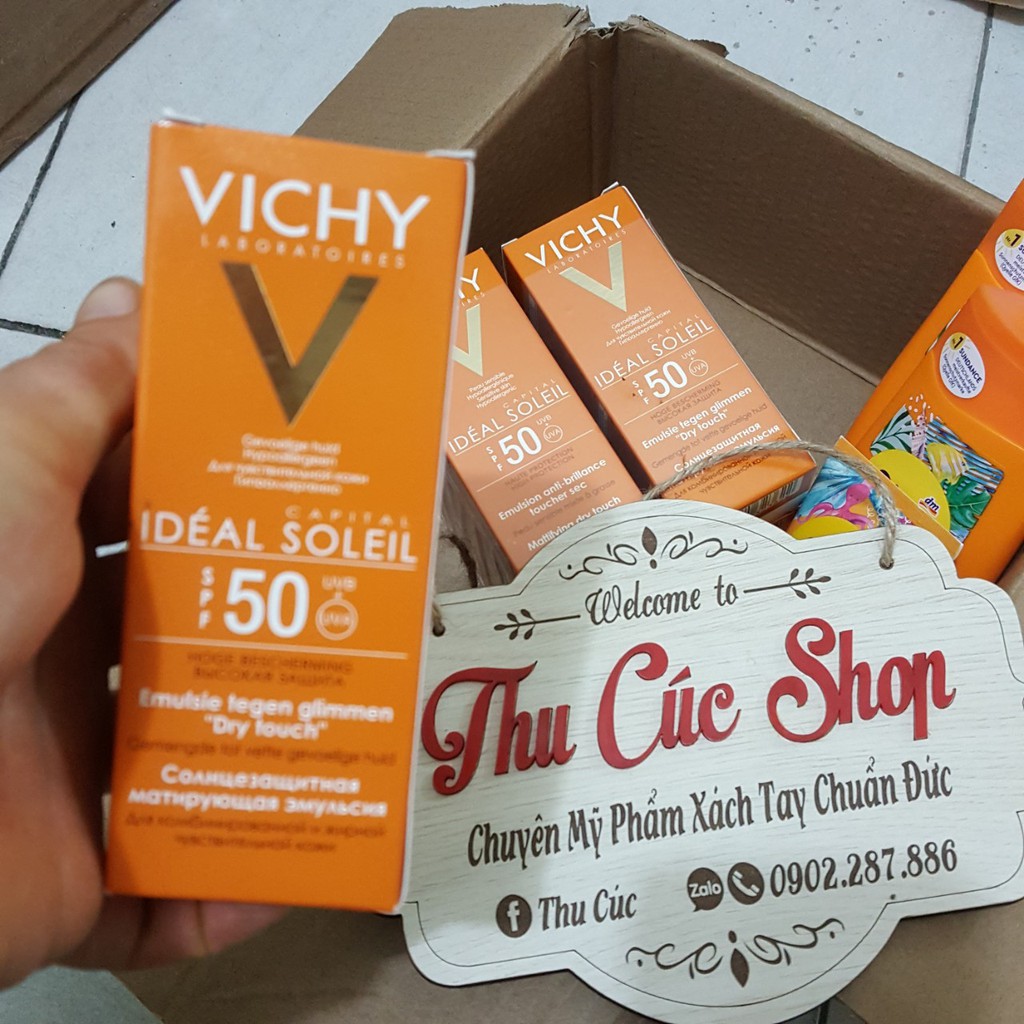 Kem chống nắng Vichy SPF50 không gây nhờn rít [HÀNG CHÍNH HÃNG PHÁP]