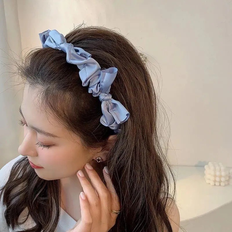 Băng đô cài tóc đính nơ phong cách Pháp thanh lịch cho nữ