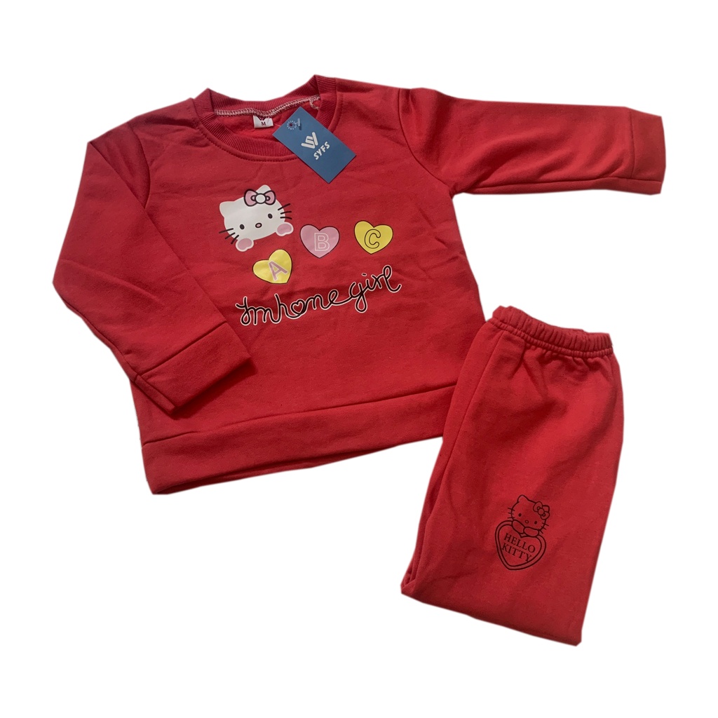 Đồ bộ nỉ lông trẻ em dài tay, bộ thu đông cho bé lót lông hàng xuất khẩu