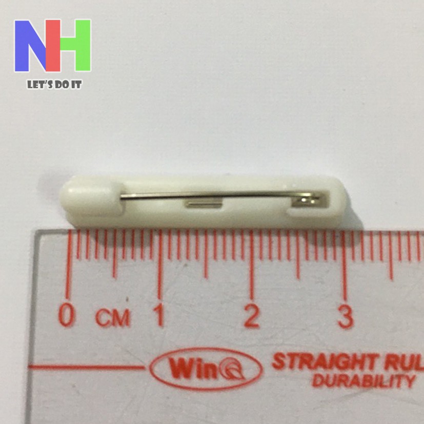 Ghim cài nhựa làm bảng tên, huy hiệu 50 cái - size 3,1cm