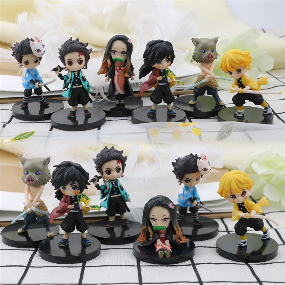 Mô hình kimetsu no yaiba - Tanjiro Nezuko Inosuke Zenitsu Tomioka Giyuu Kimetsu T06 TMC Store