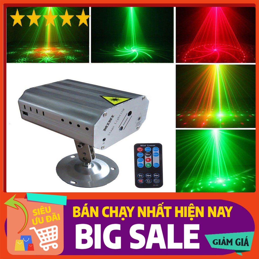 [HÀNG CAO CẤP CHÍNH HÃNG ] Đèn Laser Mini Vũ Trường Cảm Biến Theo Nhạc Hót Nhất Thị Trường