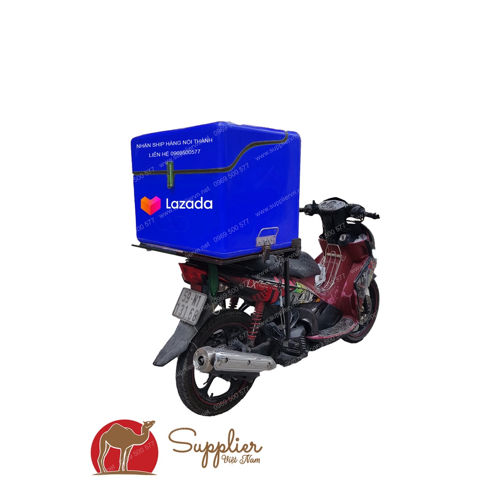 Thùng composite chở hàng giao nhận bằng xe máy 💖FREESHIP💖 kích thước 66x52x47CM MSP: TCH010
