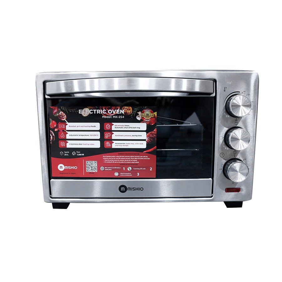 Lò Nướng Điện Thùng Inox Cao Cấp, Kích Thước Lớn 25L, Hàng Chính Hãng Công Nghệ Nhật Bản