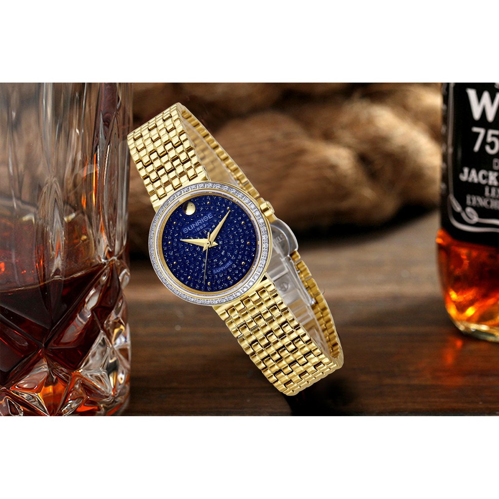 Đồng hồ nữ mặt kính sapphire Sunrise 9807AA SL9807