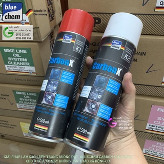 BLUECHEM CARBON X - Bộ sản phẩm vệ sinh TRỰC TIẾP buồng đốt, bugi, họng ga K1 & K2 500ml