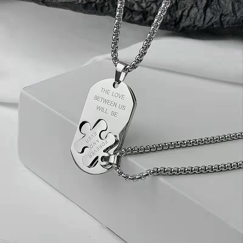 Unisex hip hop style silver necklace for men/women