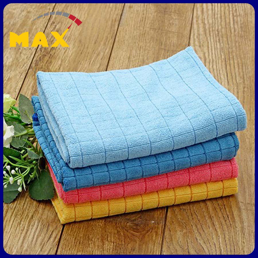 Khăn Lau Xe MICROFIBER Hai Lớp Siêu Thấm Hút Size Lớn 50cm x 55 cm