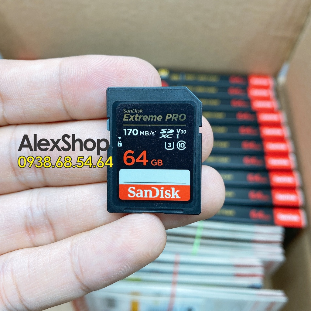 [Chính Hãng] Thẻ Nhớ Sandisk Pro 64Gb 170M V3 Class10 Thẻ To SD- BH 10 Năm Chính Hãng