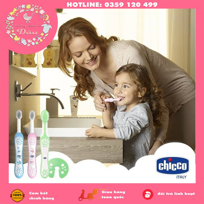 Bàn chải đánh răng Chicco Ý siêu mềm cho bé từ 6 tháng