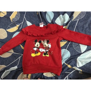 Áo nỉ lót lông mickey