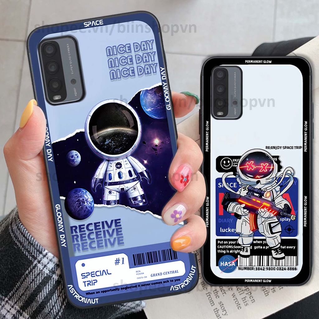 Ốp Xiaomi Redmi 9T phi hành gia vũ trụ space.x siêu đẹp, thời trang