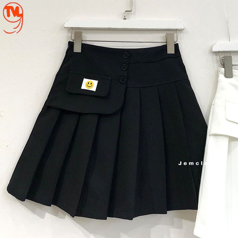 Chân váy tennis TV1999, váy mặt cười xếp ly cạp cao có khóa cạnh  hai màu trắng, đen chất liệu tuyết mưa cao cấp dày dặn | BigBuy360 - bigbuy360.vn