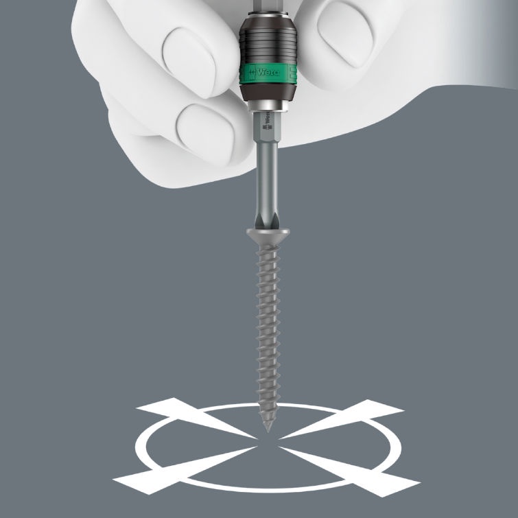 Bộ dụng cụ mở vặn vít Turbo Wera 05057482001 Kraftform Kompakt Turbo 1 với cán vít Turbo 1 vòng thành 4 vòng