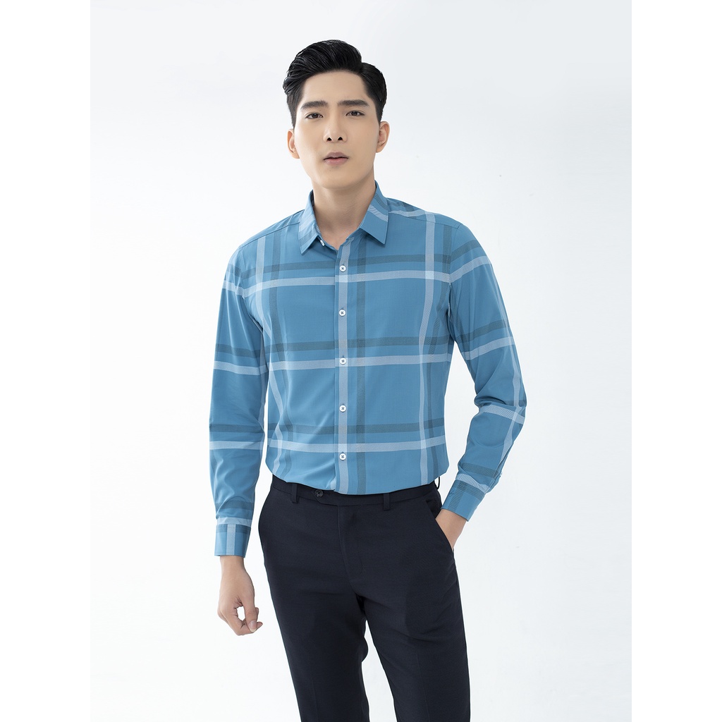 Áo sơ mi dài tay Aristino trẻ trung thời thượng, không túi ngực - ALS35201