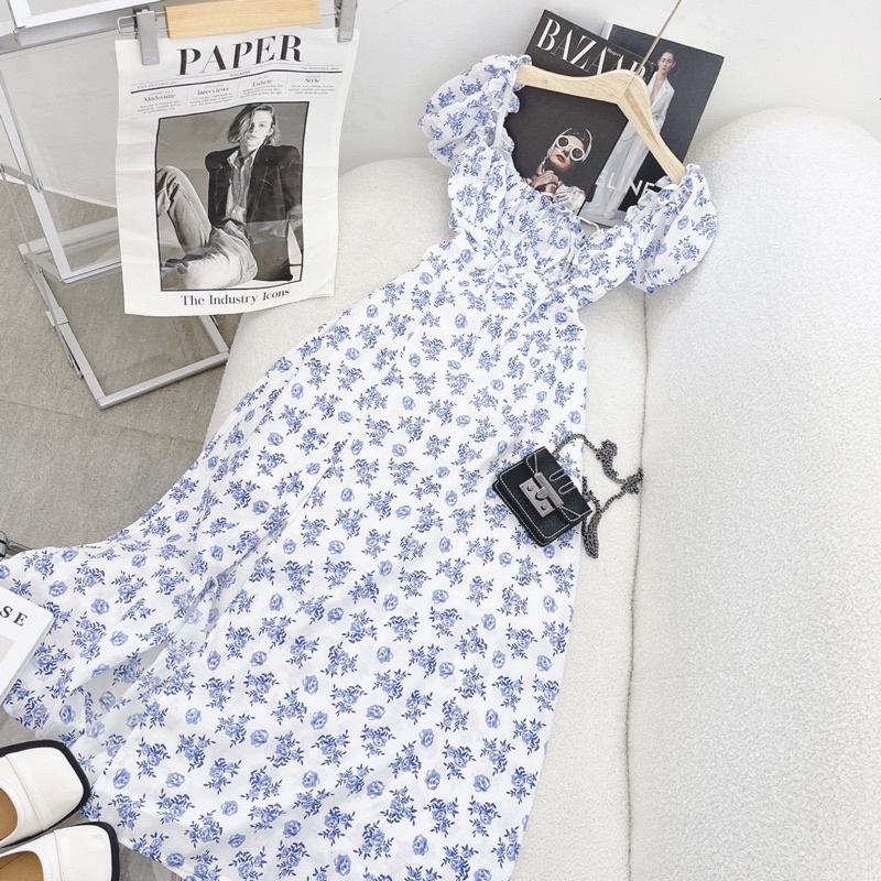 ĐẦM HOA ĐẮP CHÉO RÚT HÔNG