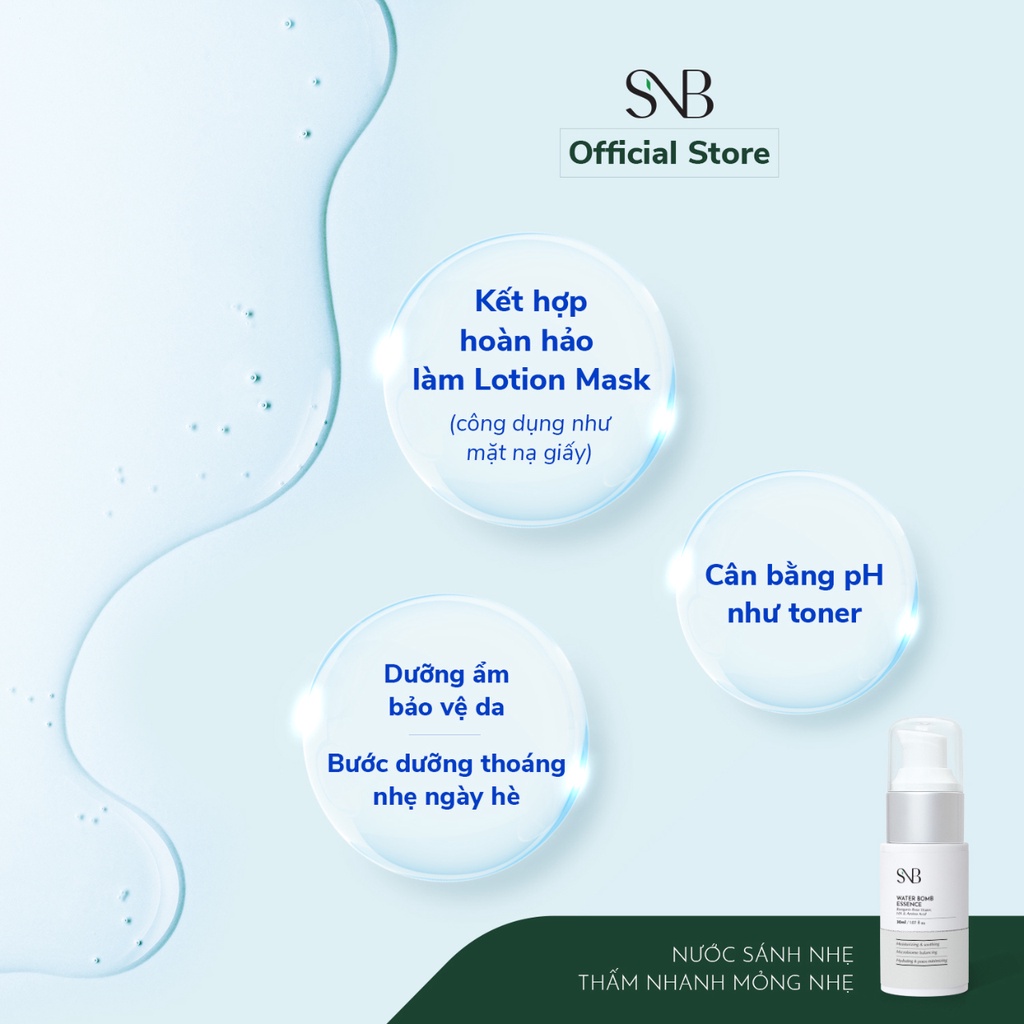 NƯỚC DƯỠNG SIÊU CẤP NƯỚC WATER BO.M.B LOTION 30ML - Cấp Nước Tức Thời, Làm Da Mịn Màng, Ẩm Mượt