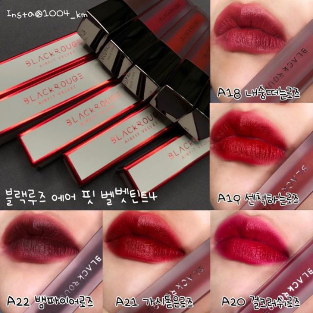 [CHÍNH HÃNG] [Version 4 + 5] Son Black Rouge Air Fit Velvet Tint Bad Rose và Night Series