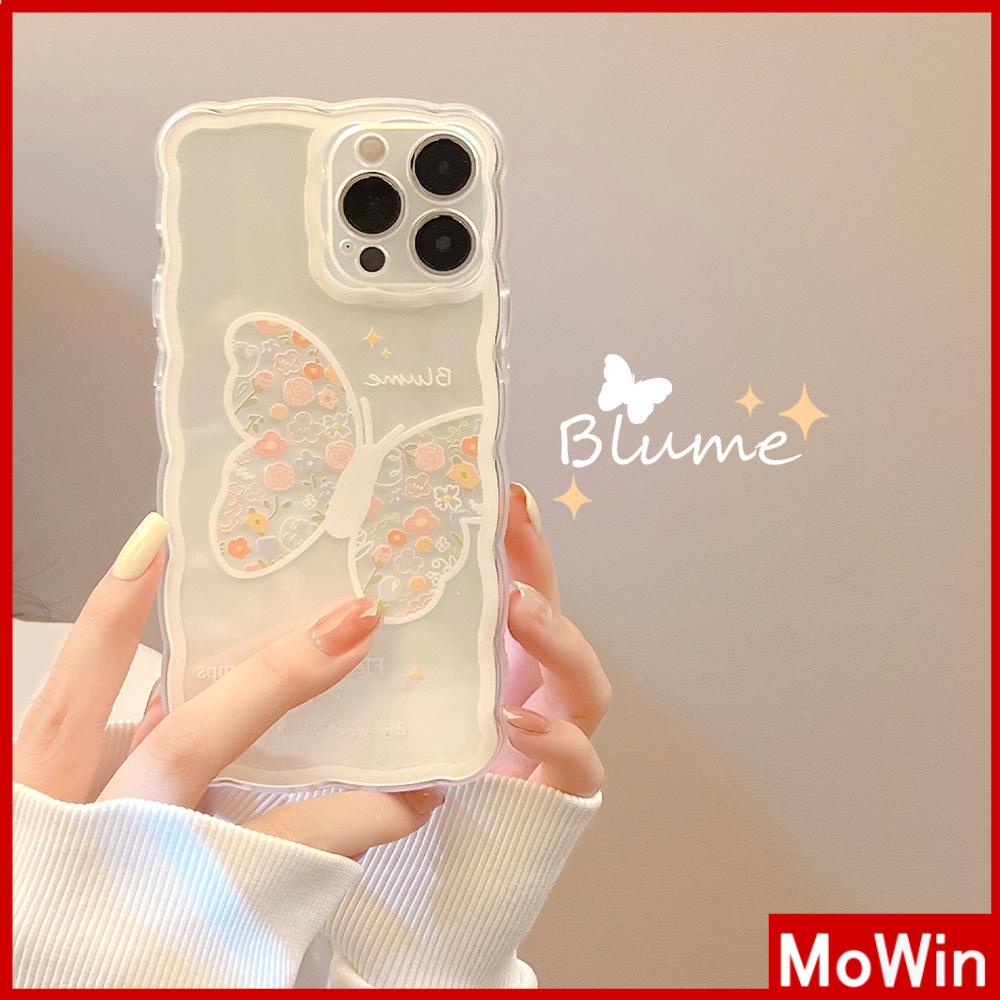 Ốp Điện Thoại Silicon Mềm Trong Suốt Chống Sốc Chống Trượt In Hình Bướm Cho iPhone 13 Pro Max 12 Pro Max 11 7 Plus