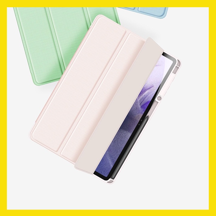Bao Da Chính hãng Dux Ducis Toby Cho Samsung Galaxy Tab S7 FE/S7/S7 Plus, S8/S8 Plus, S6 Lite Chống Sốc,Có Ngăn Đựng Bút