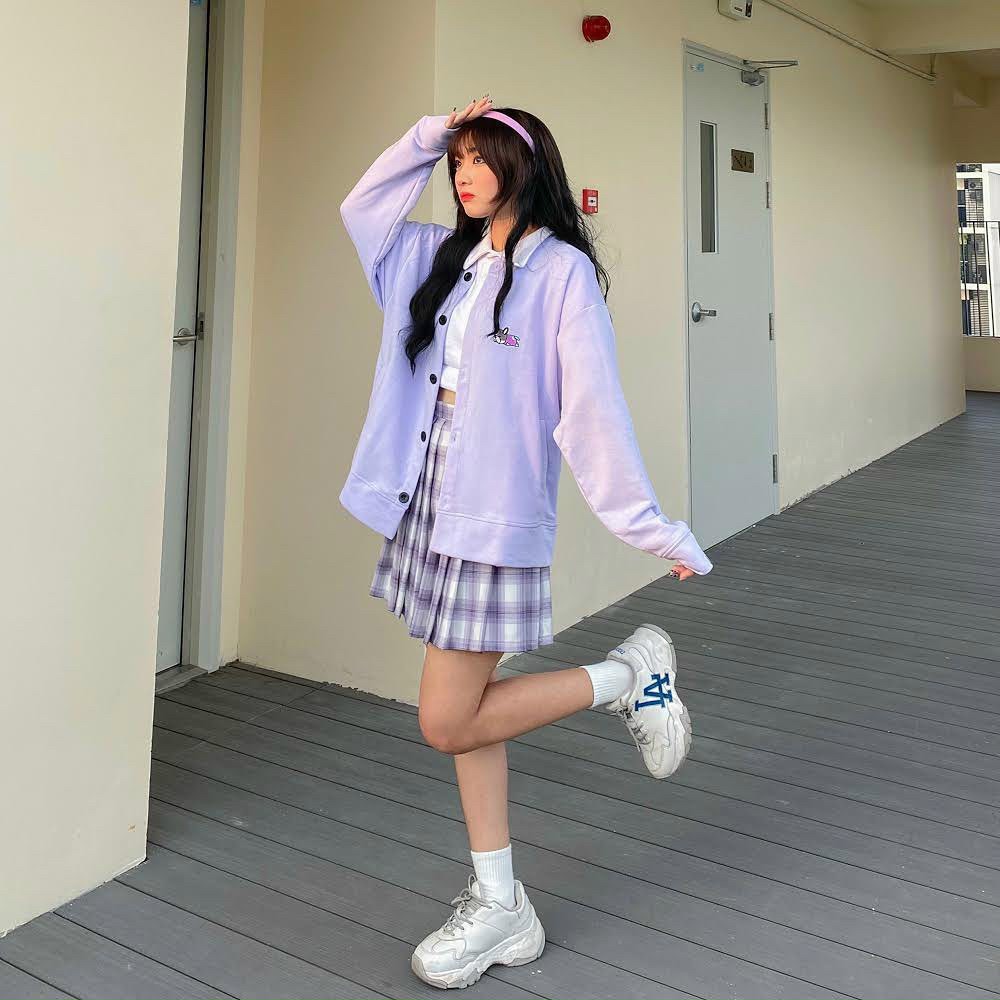 ÁO CARDIGAN NỈ NGOẠI Thêu cún (HD1911 - Kèm Ảnh Thật)