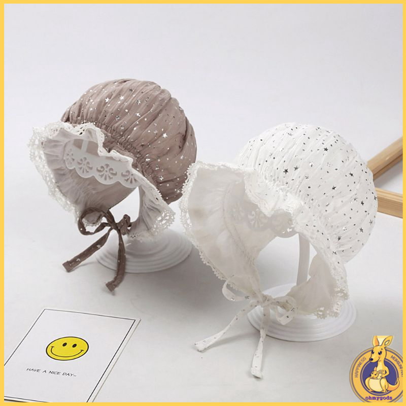 Nón vành ren buộc dây dễ thương cho bé gái