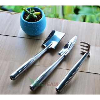 Bộ dụng cụ làm vườn 3 món inox -dc3389