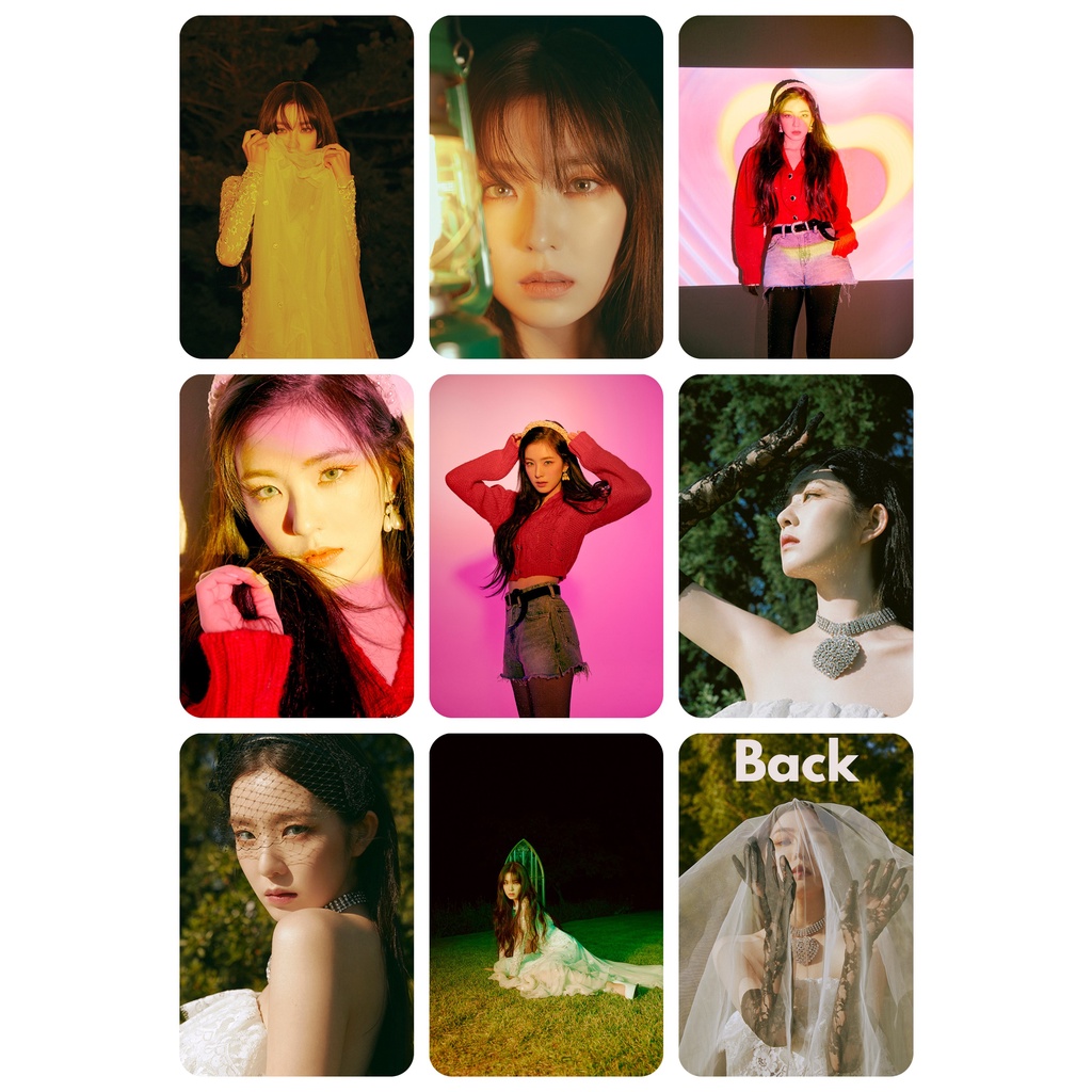 Set 8 card giấy bo góc in 2 mặt ảnh thành viên nhóm Red Velvet - IRENE (Psycho)