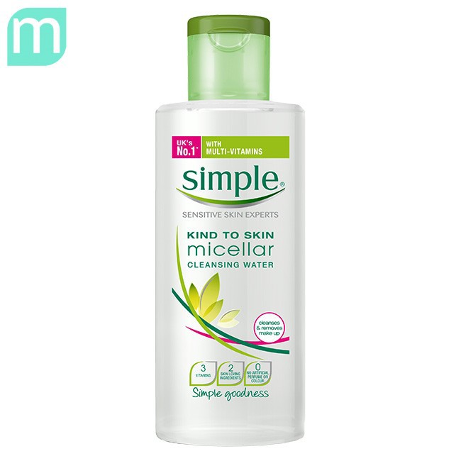 Nước tẩy trang lành tính Simple Micellar Cleansing Water 200ml