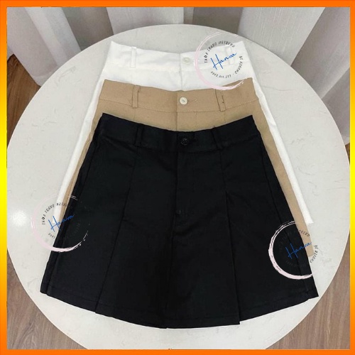 Quần Giả Váy Nữ Chất Kaki Lưng Thun Co Giãn Cạp Cao Có Quần Bên Trong Siêu Xinh Hanva