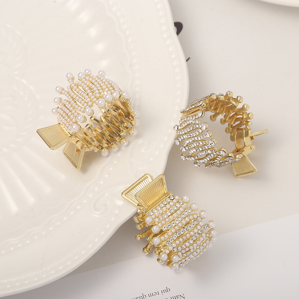 Kẹp Tóc Nhỏ Cố Định Đuôi Ngựa Đính Ngọc Trai Nhân Tạo Phong Cách Hàn Quốc